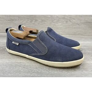 Taos Dandy Women's Blue Canvas Sneaker 9 Slip On Comfort Casual Travel Shoes
